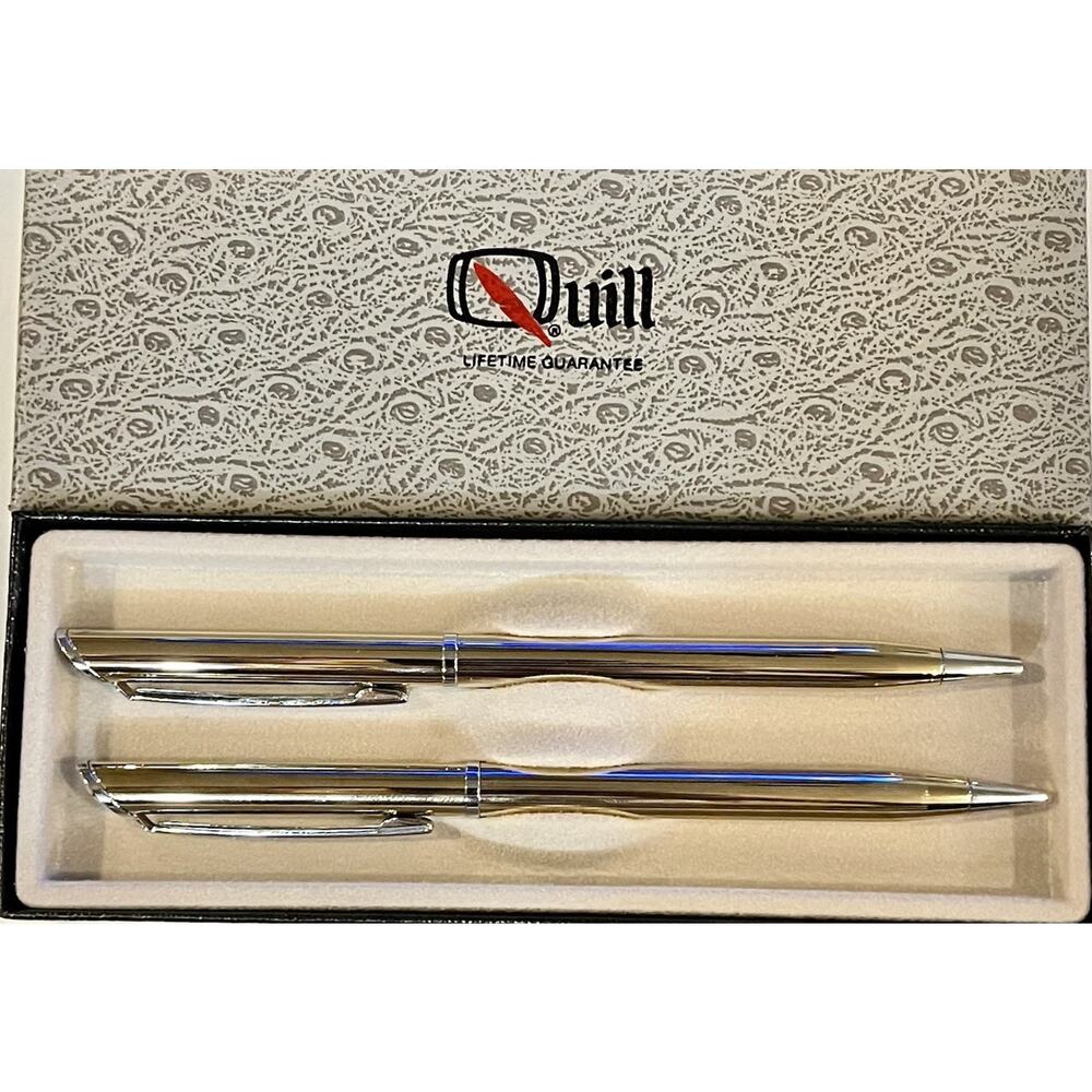 Vintage Quill Ballpoint Pen & Pencil Set Corporate Gift Lifetime Guarantee